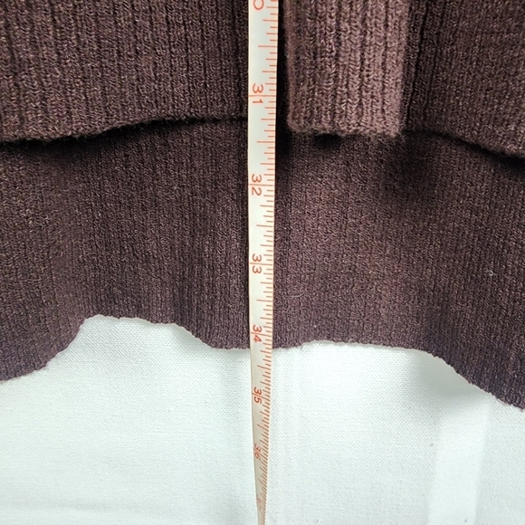 Free People Criss Cross Front Tunic Sweater Women S Boho Hi Low Side Split Brown - Picture 7 of 7